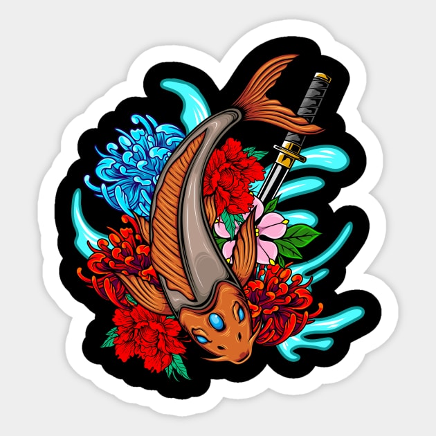 Japanese Koi Fish 1.2 Sticker by Harrisaputra